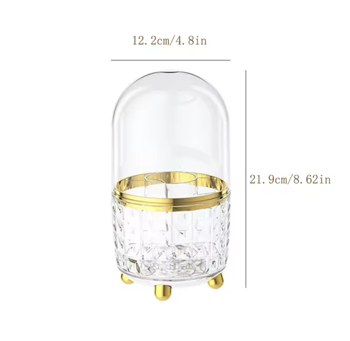 360 Rotating Makeup Brush Holder, Cosmetic Storage Box Makeup Organizer, Transparent Fancy Dust-proof Makeup Holder 360 Rotating Makeup Brush Holder, Cosmetic Storage Box Makeup Organizer, Transparent Fancy Dust-proof Makeup Holder